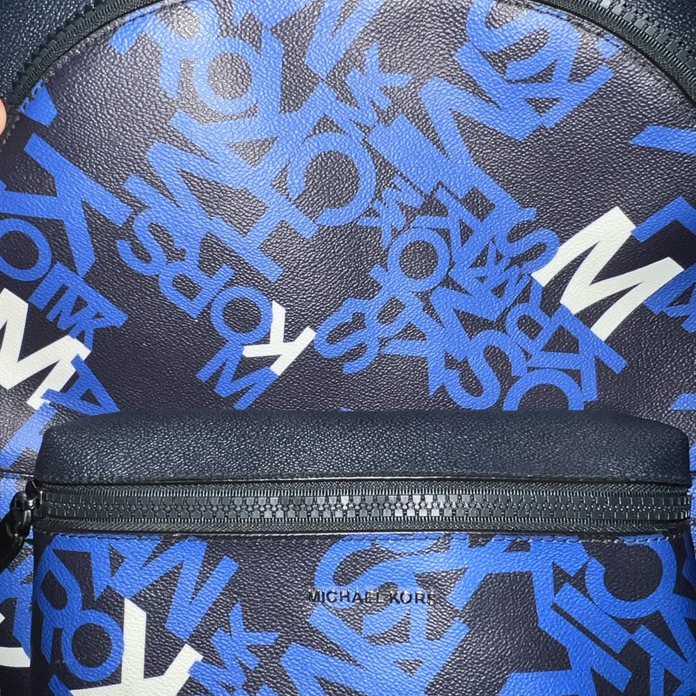 Michael Kors Cooper black & blue backpack